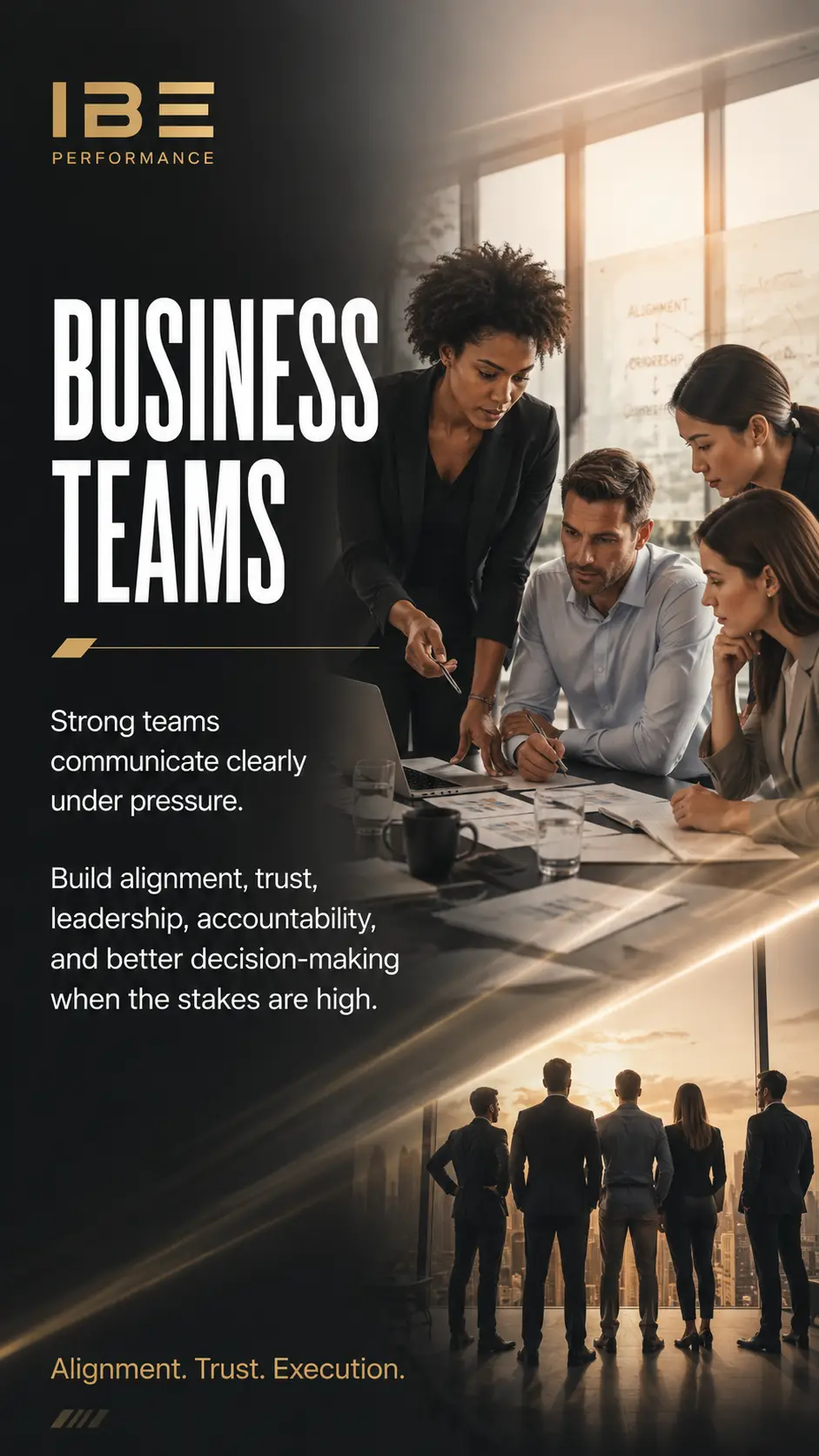 Business team applying mental performance principles to decision-making and leadership